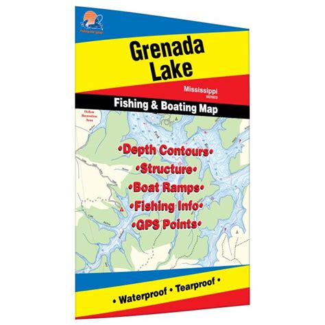 Mississippi Grenada Lake Fishing Hot Spots Map