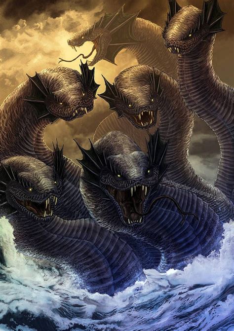 Hydra by FleetingEmber Greek And Roman Mythology, Greek Gods, Magical Creatures, Fantasy ...