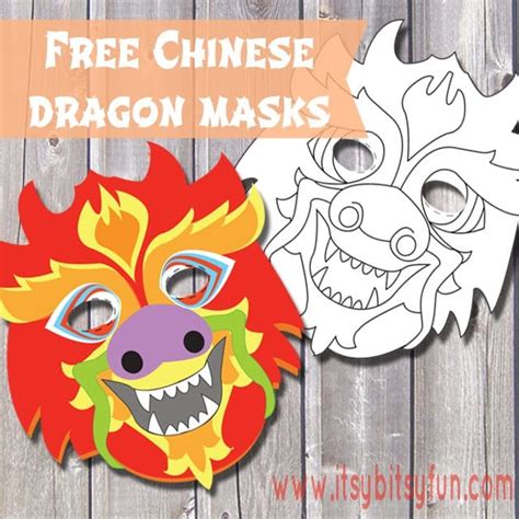 Free Printable Chinese Dragon Mask Template - Itsy Bitsy Fun