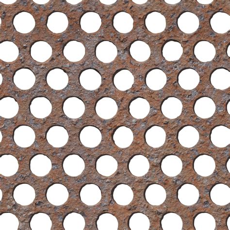 Rusty perforated metal sheet – Free Seamless Textures - All rights reseved