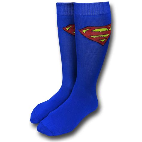 Superman Symbol Blue Crew Socks