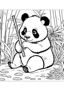 Panda Coloring pages for kids (Free PDF printables)