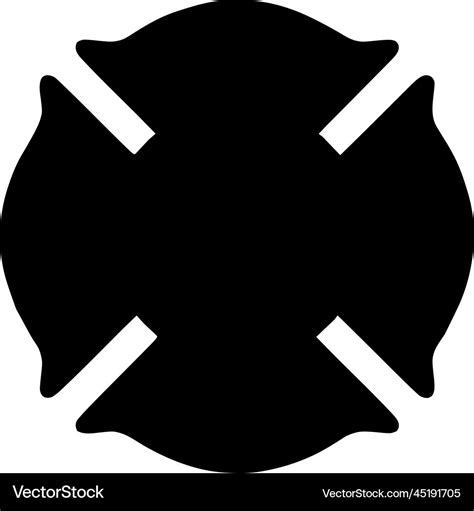 Blank fire department logo base black image Vector Image