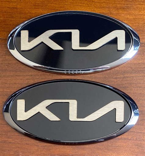 Kia 4.0 Badges/Emblem 2pc Set with Brushed Aluminum Letters | Etsy