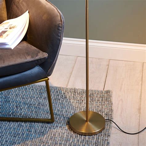 Modern LED Dedicated Floor Reading Lamp Warm Brass 99774