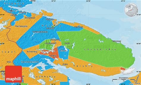 Political Map of Murmansk Oblast