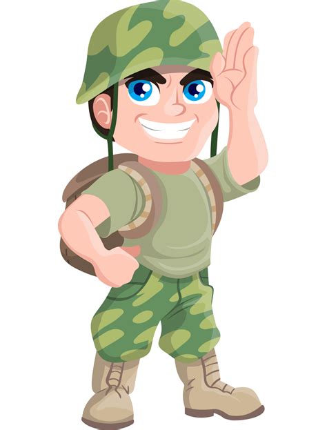 Soldier Free content Military Clip art - Hand-painted cartoon salute soldiers abroad png ...