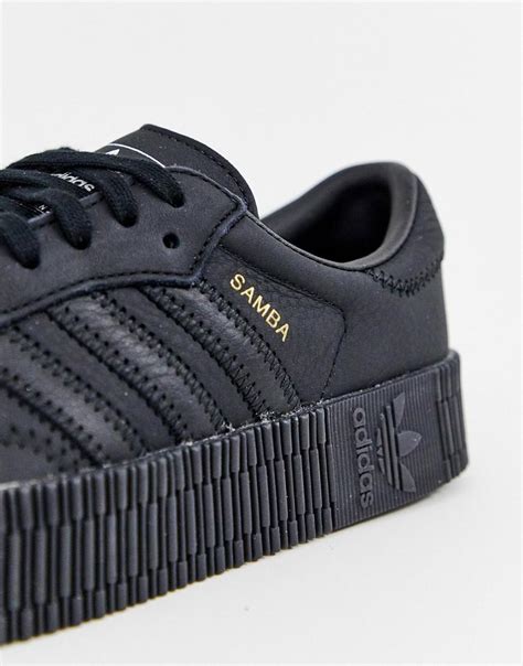 adidas Originals Leather Samba Rose Trainers in Black - Lyst