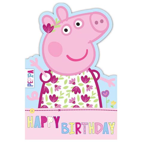Happy Birthday Peppa Pig Shaped Birthday Card (253733) - Character Brands