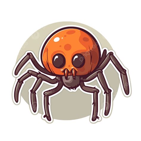 Cute Spider Cartoon Illustration Vector, Scary Spider, Scary Spider ...