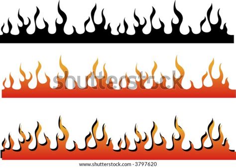 Flame Border Can Be Used Illustrator Stock Vector (Royalty Free ...