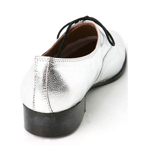 Mens Glitter Silver Lace Up Oxfords Dress Shoes