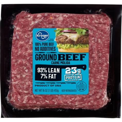 Kroger® 93/7 Lean Ground Beef, 1 lb - Fred Meyer