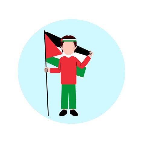 Man Holding Palestine Flag 33107543 Vector Art at Vecteezy