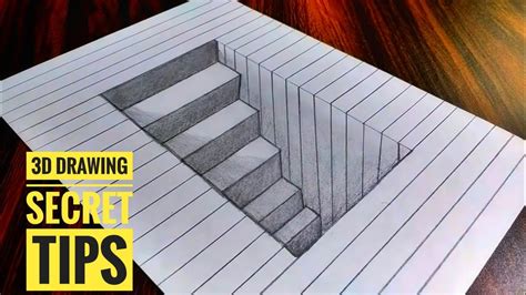 3d Stair Drawing Secret Tips - YouTube