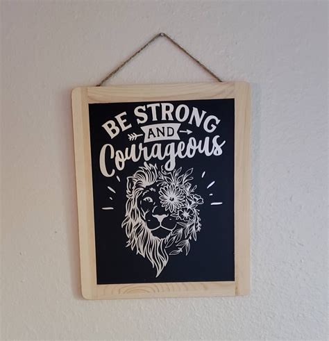 Strong and Courageous Wall Art Lion Themed Home Decor - Etsy