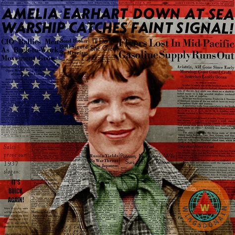 Buy Amelia Earhart American Aviation Pioneer Colorized With Newspaper ...