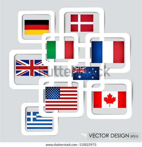 World Flags Vector Illustration Stock Vector (Royalty Free) 110023973 ...