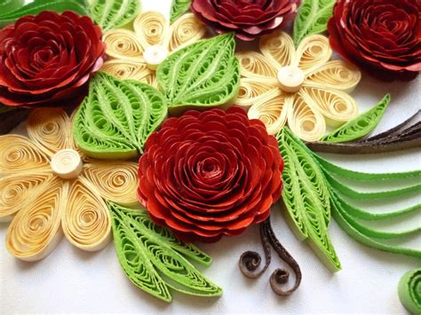 Papírvilág: quilled flower card / quilling virágos üdvözlet