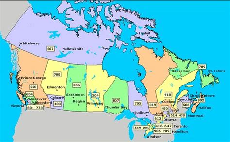 Canada Area Code Map Large | Images and Photos finder