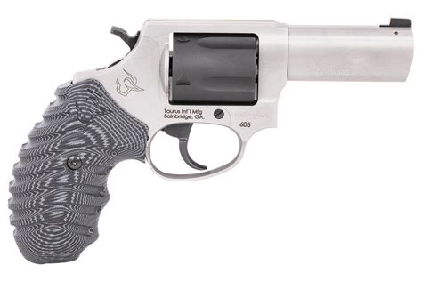 Taurus Defender 605 357 Mag Stainless Revolver with Black/Gray VZ Grips ...