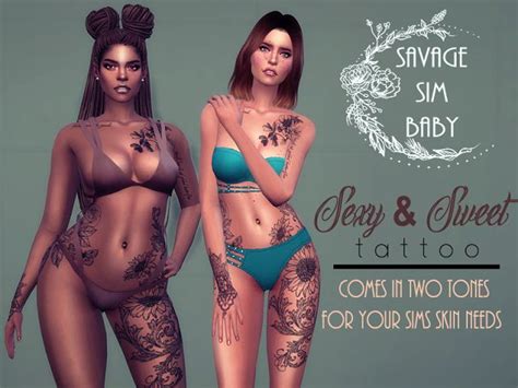 Sims 4 CC's - The Best: Tattoos by savagesimbaby | Sims baby, Sims 4 tattoos, Sims 4