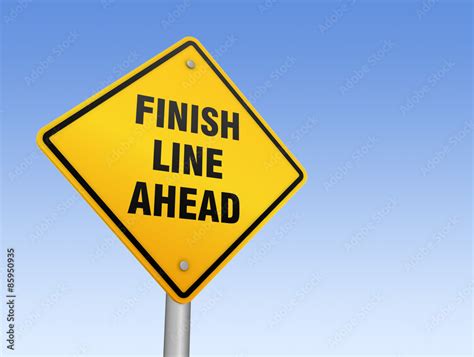 finish line ahead sign Stock Illustration | Adobe Stock