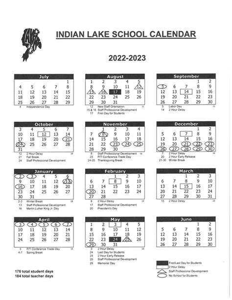 Indian Lake Schools Calendar 2024-2025 - Mycollegepoints