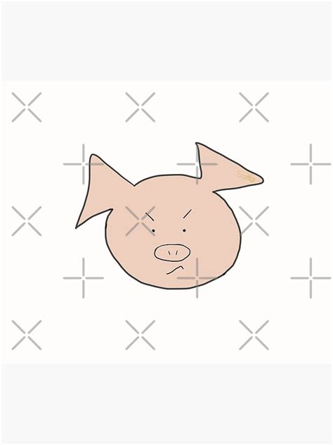 "Angry Pig Face, incandescent " Poster for Sale by PiggingJapan | Redbubble