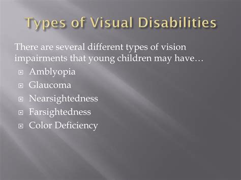 PPT - Visual Impairments PowerPoint Presentation, free download - ID:2181842