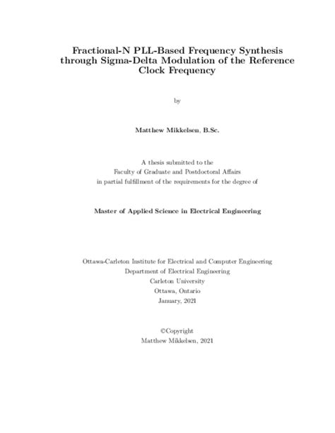 (PDF) Fractional-N PLL-Based Frequency Synthesis Through Sigma-Delta ...