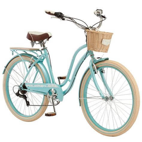 Women's 26" Vintage-Style Cabo Cruiser Bike Comfort Ride, 7-Speed, Light Blue