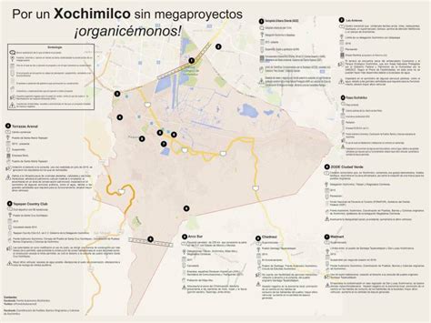 » Mapa de megaproyectos en Xochimilco