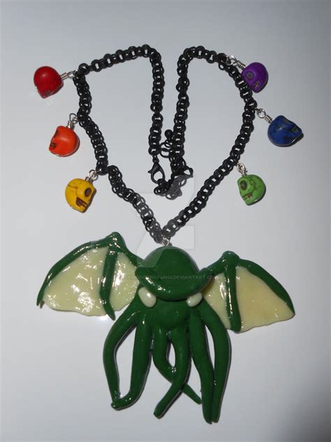 Cthulhu Necklace by KaleidoscopicFungi on DeviantArt