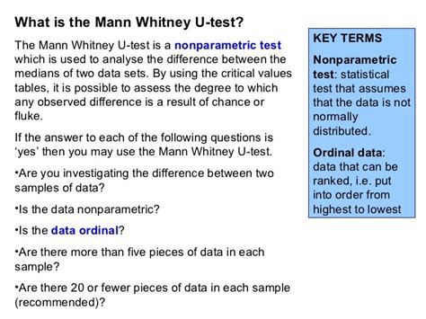 Mann Whitney U Test