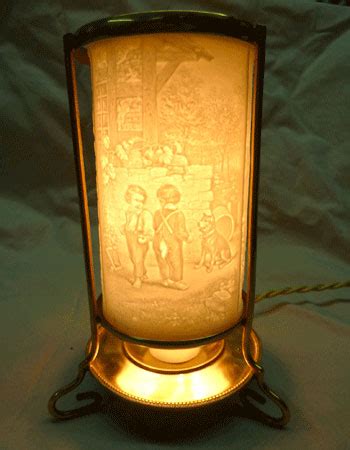 Lampe lithophanie cylindrique - Aux Mains de Bronze