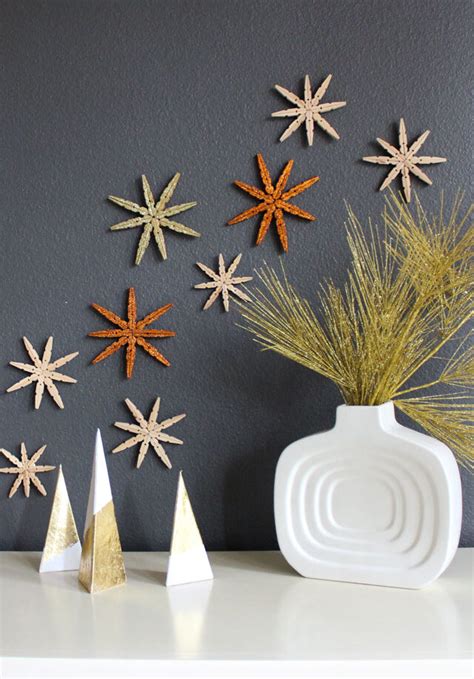 Turn Clothespins into Snowflakes! - Design Improvised