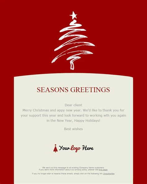 Christmas Email Template - Google Search | New Year Greeting throughout Holiday Card Email ...