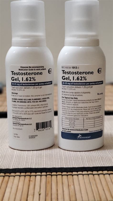 Testosterone gel, 1.62 %