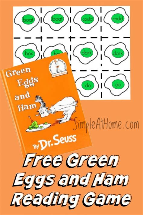 Free Printable: Green Eggs and Ham Grow With Me Game • Simple At Home