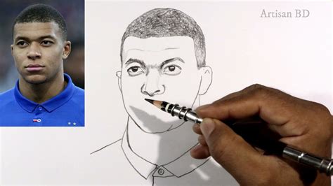 Kylian Mbappe Pencil Drawing: Step-by-Step Tutorial