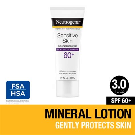 Neutrogena Sensitive Skin Sunscreen Lotion SPF 60+, 3 fl oz - Fred Meyer