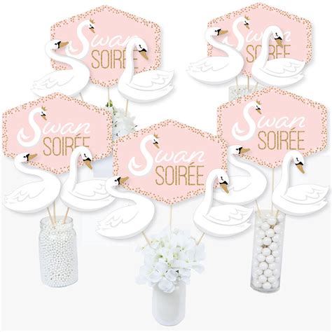 Swan Soiree Centerpiece Sticks White Swan Baby Shower - Etsy