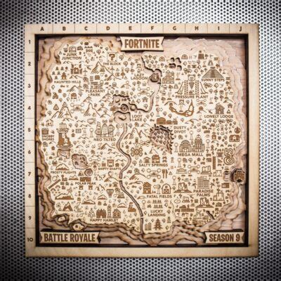 Fortnite Wood Map Collection | 3D Wooden Fan Art