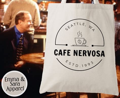 FRASIER Tv CAFE NERVOSA Homage Canvas Tote Frasier American - Etsy