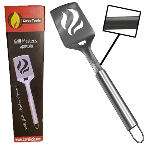 Barbecue Spatula With Bottle Opener - Heavy Duty 20% Thicker Stainless ...