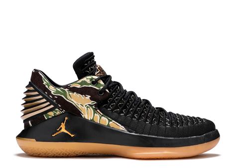 Air Jordan 32 Low GS 'Camo' - Air Jordan - AA1257 021 - black/metallic gold/white | Flight Club