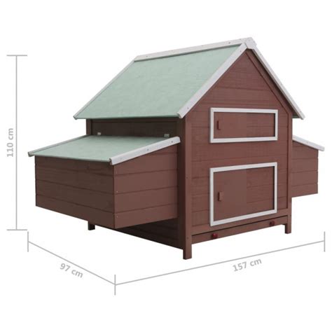 Chicken Coop Brown 157x97x110cm Wood