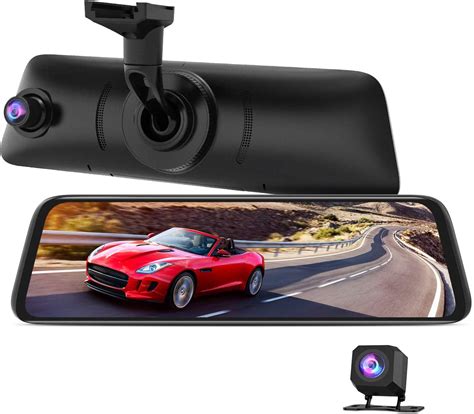 Auto-Vox 9.35inch Smart Mirror Dual Dash Cam Rear View Reverse Backup ...