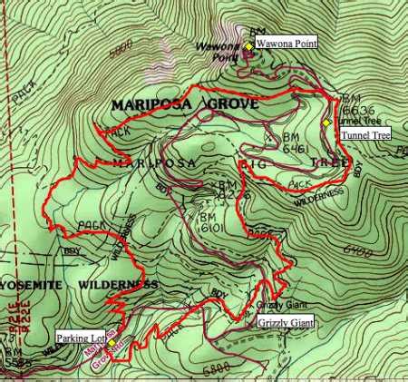 Mariposa Grove of Giant Sequoias Trail Map – iRunFar: Your Trail Running & Ultramarathon Resource